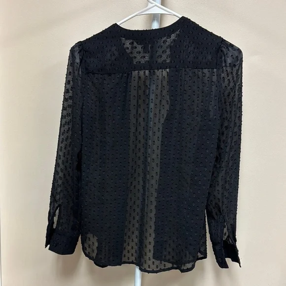 Banana Republic Black Sheer Blouse - Picture 4 of 8